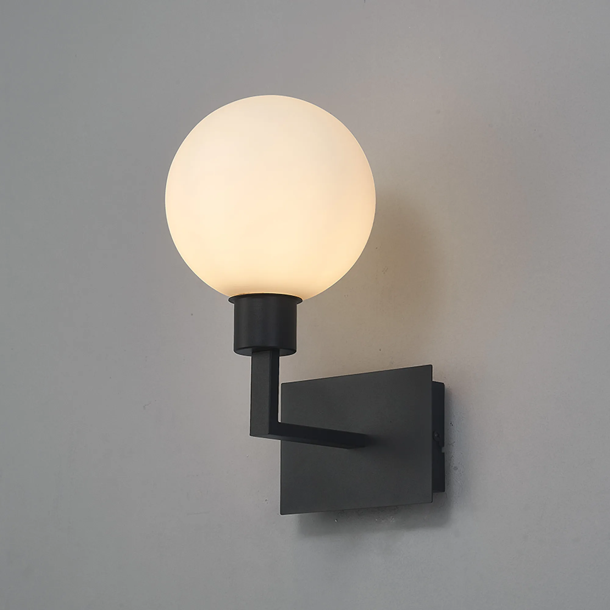 Baxter Satin Black Wall Lights Deco Armed Wall Lights